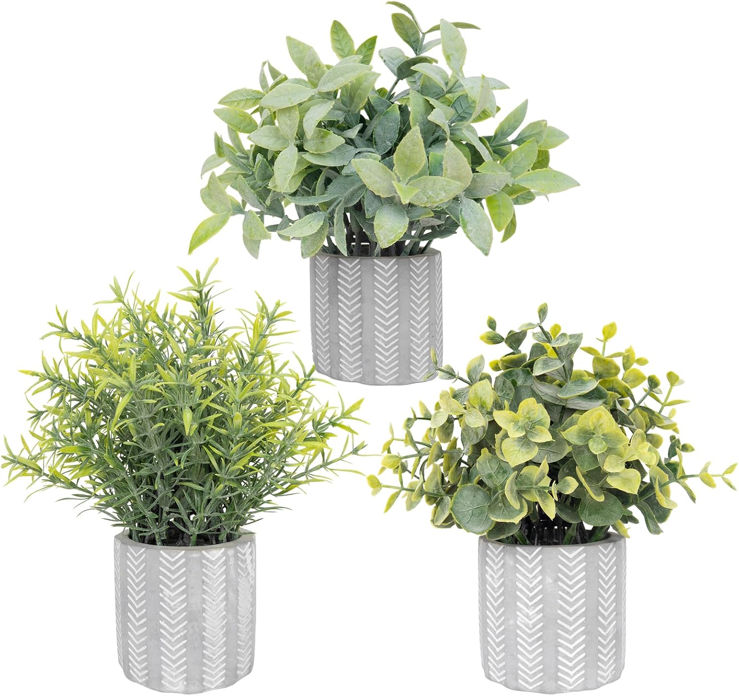 Realistic Fake Plants Boho Geometric...