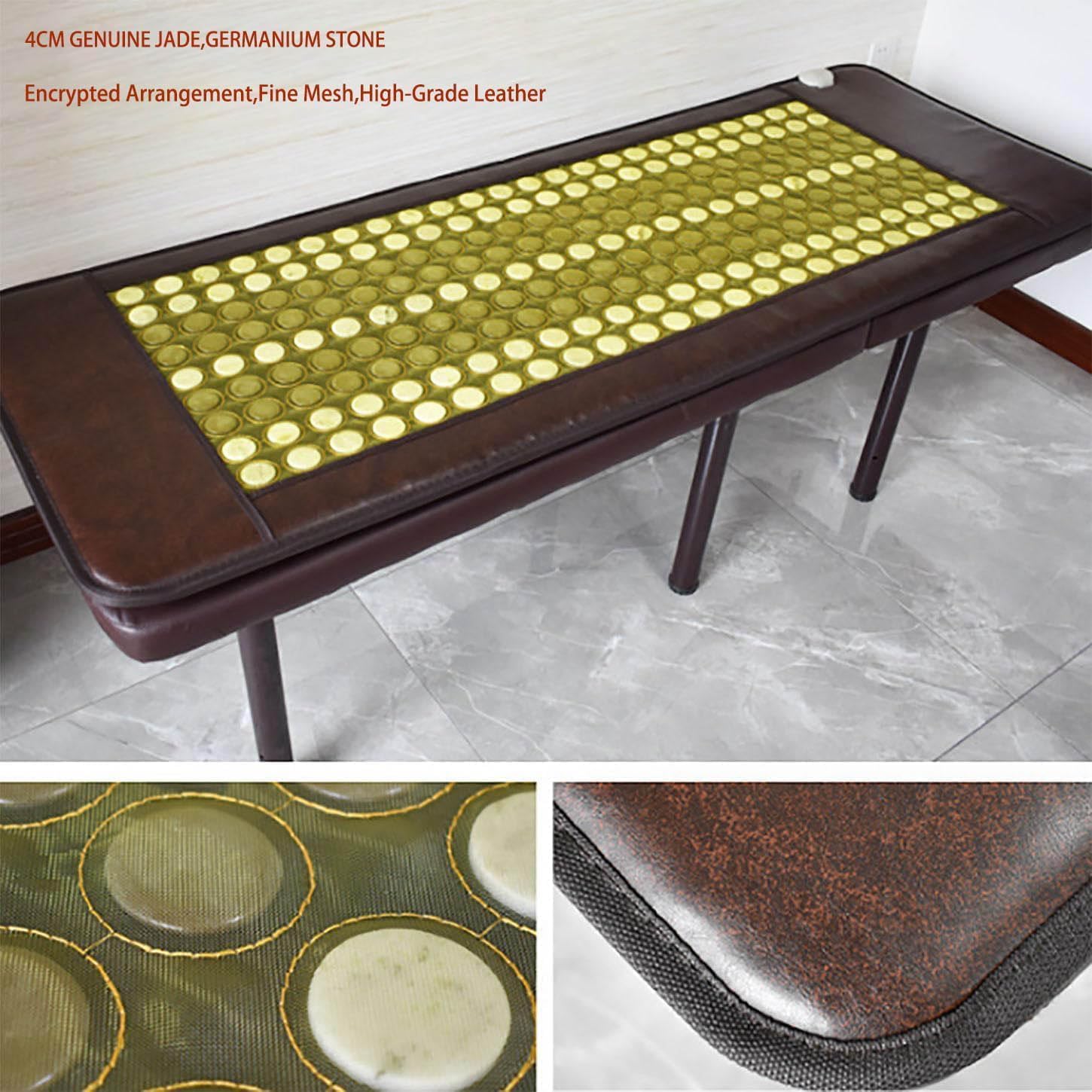 ICEMOB Far Infrared Heating Pad for Full Body, Jade Tourmaline Mattress Nature Jade Stones Heating Therapy Overheat Protection, Smart Control,27.5x74.8in/70x190cm