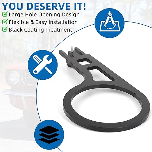 Miniatura 6 de Soporte para asiento de bebida para Ford Mustangs 1965-197071-73, soporte de asiento de hierro para Ford Mustangs, negro resistente al desgaste