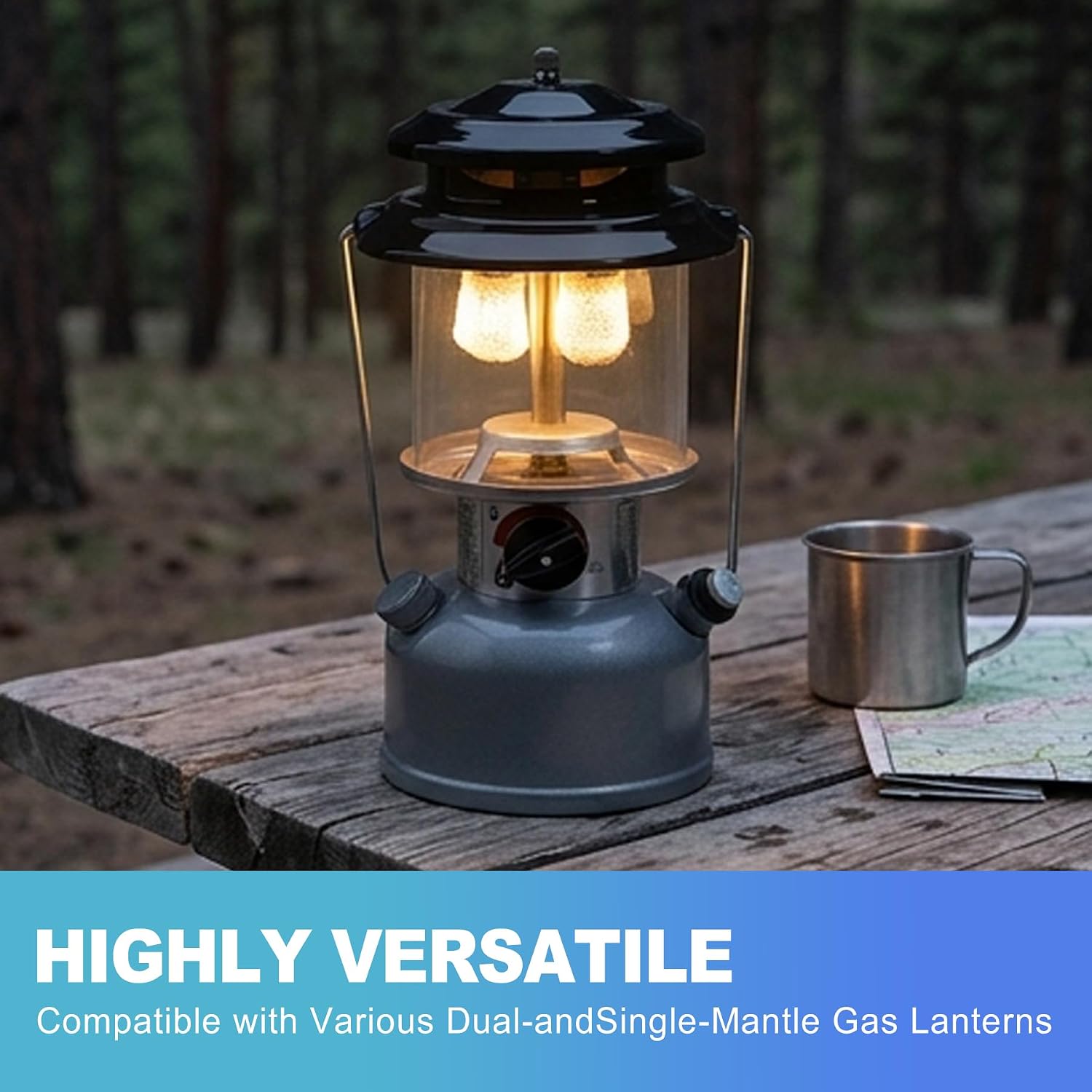 CoguZed 20-Pack String Tie Lantern Mantles, Universal Replacement Mesh Lampshades for Outdoor Camping Lanterns, Durable Lighting Accessories for Hiking & Backpacking
