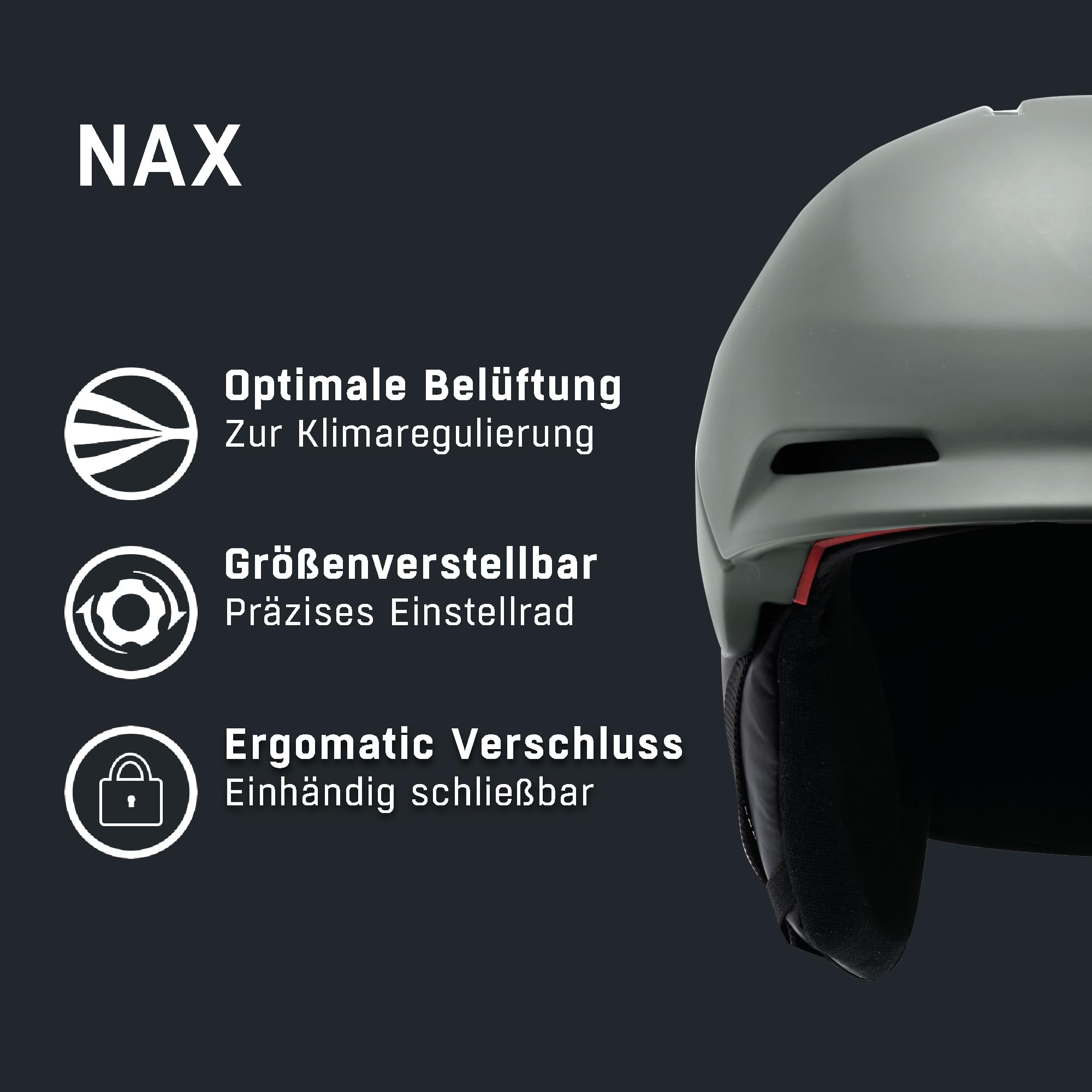 ALPINA NAX - sicherer, perfekt klimatisierter und komfortabler Skihelm für Erwachsene, mit waschbarem Innenfutter