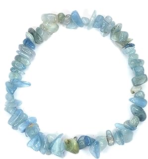 Blue Lace Agate Gemstone Chip Bracelet