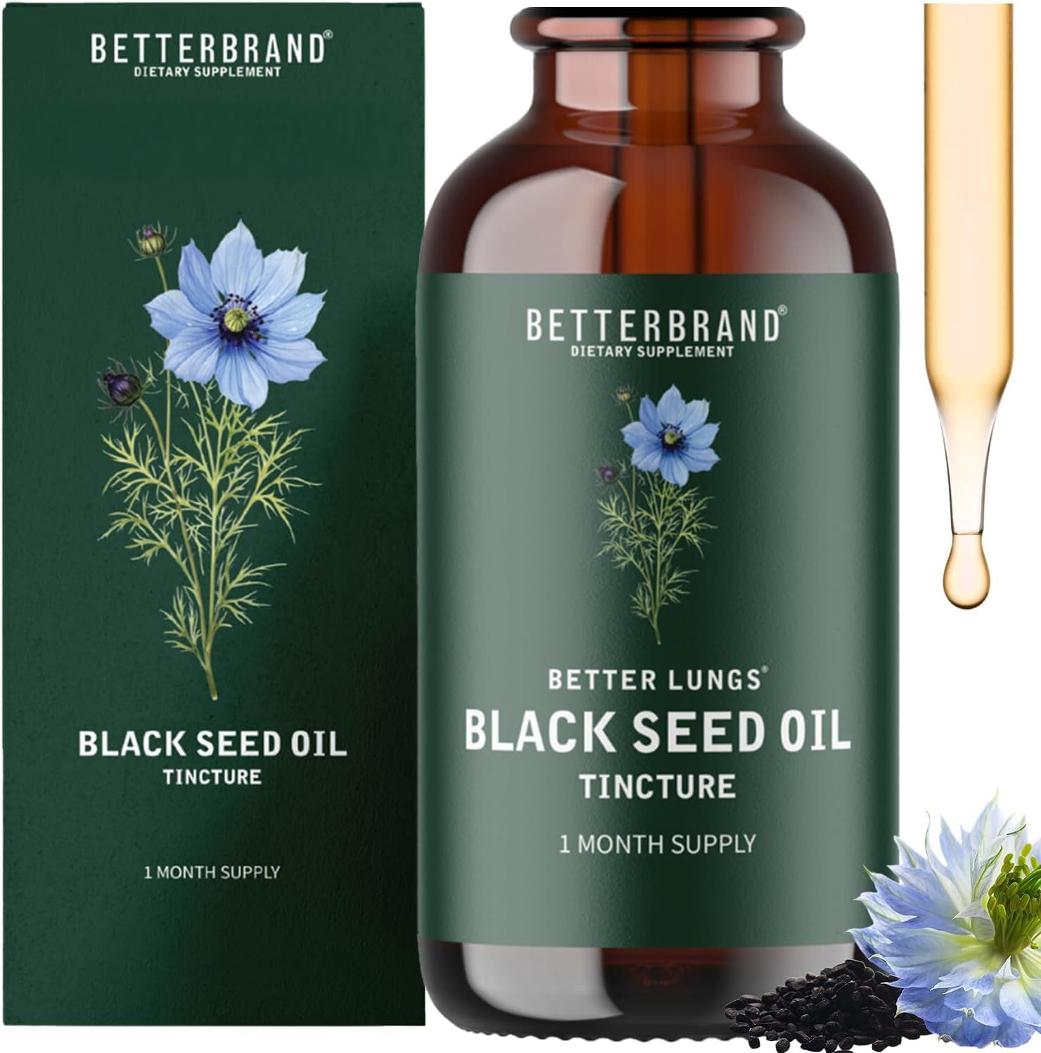 BetterbrandBetterLungs Black Seed Oil Tincture 60ml Liquid Formula