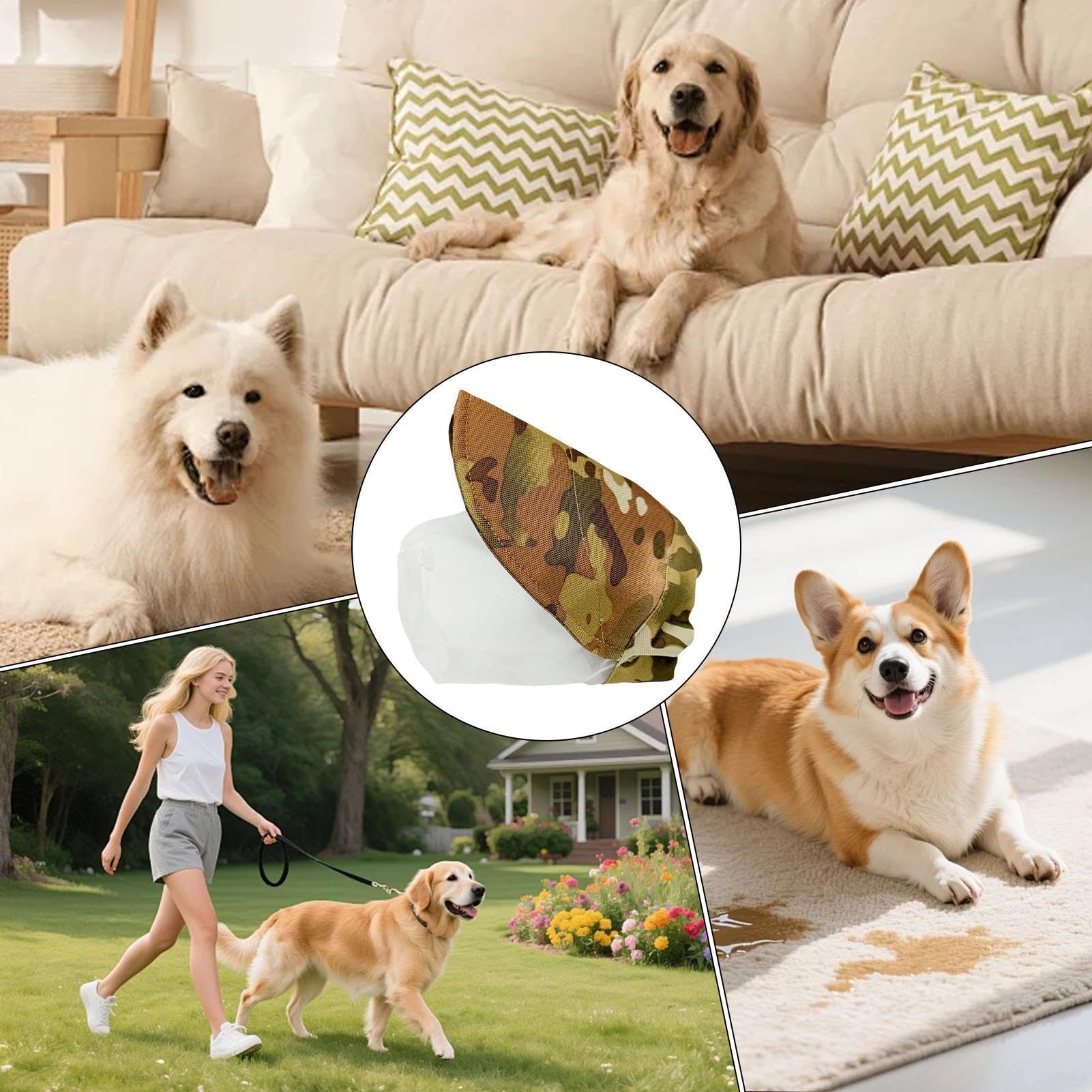 Copertura per la testa del cane: rete regolabile leggera e multifunzionale | Maschera facciale in rete traspirante per cuccioli di taglia piccola, media e grande che camminano all'aperto, escursionism