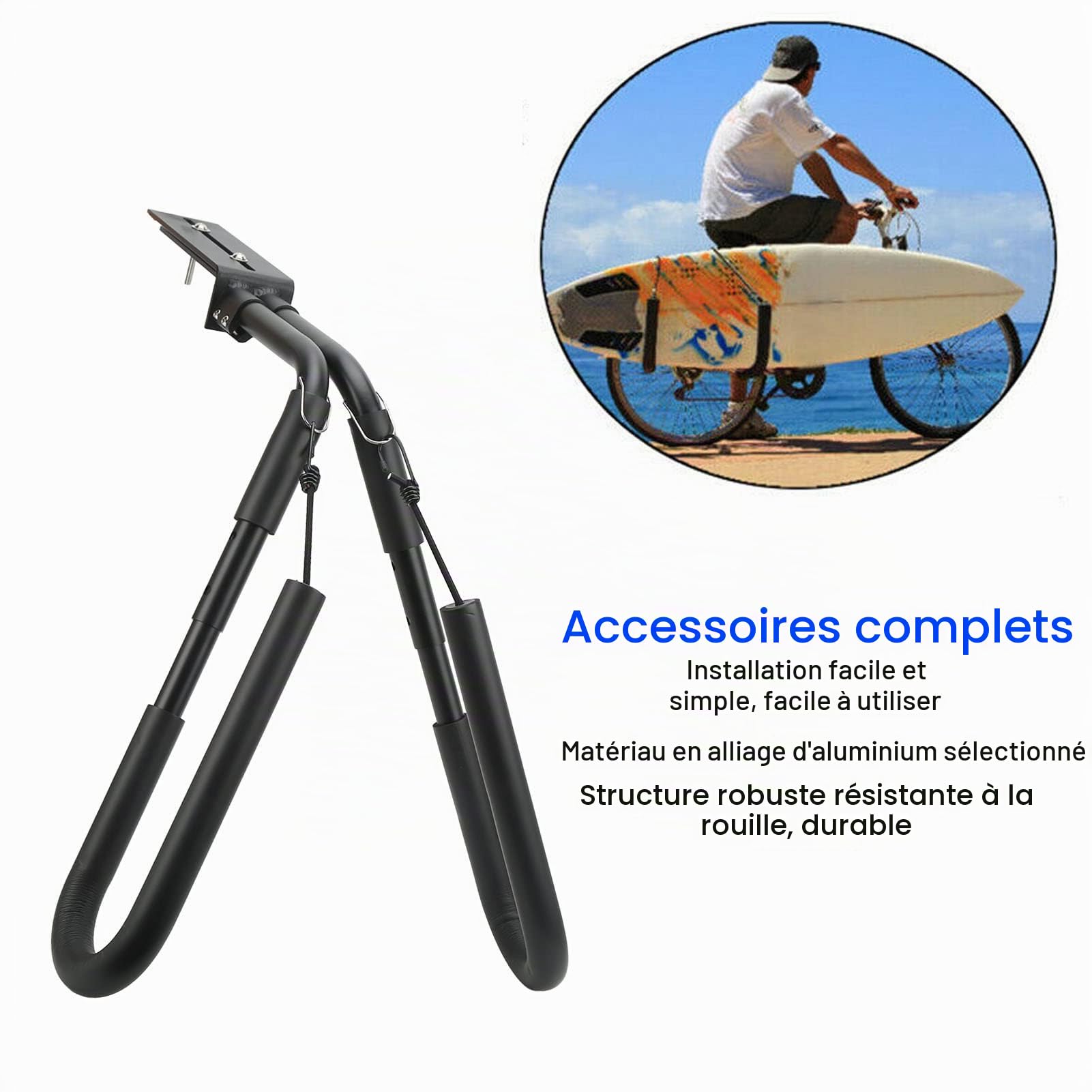 Support de Vélo de Planche de Surf, Scooter et Cyclomoteur Portable Rack pour Surf