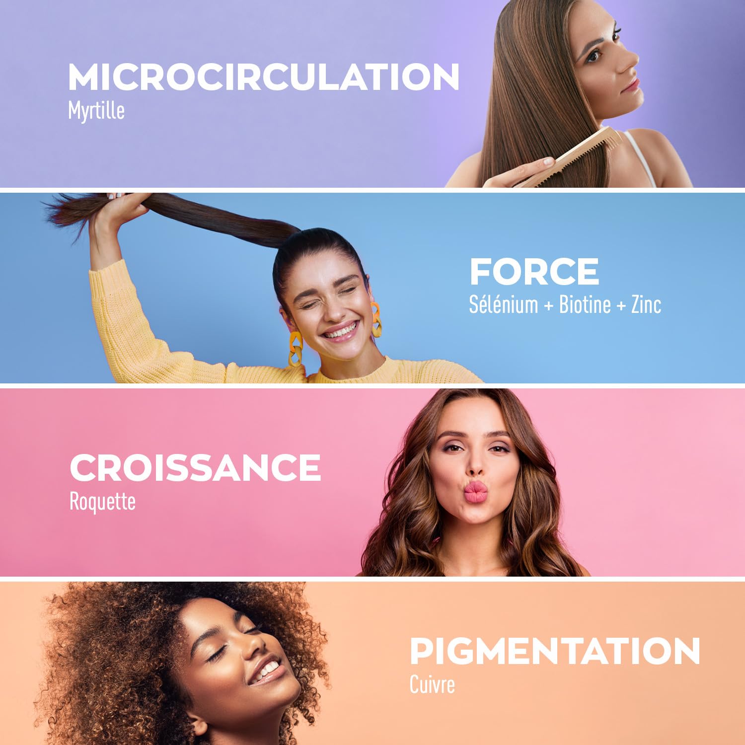 Granions Pro Keracys Cheveux 4en1 300 g | Complement Alimentaire Cheveux - Collagene Marin, Biotine, Selenium, Keratine, Zinc, Vitamine B6 - Grenade - 300g