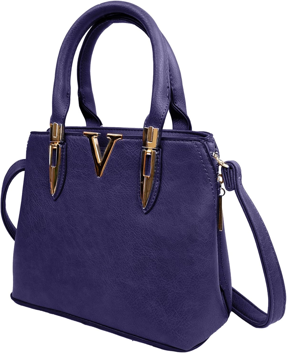 Classic Designer Bags - Metallic Accent Shoulder & Top Handle Handbags, Vegan Leather Options