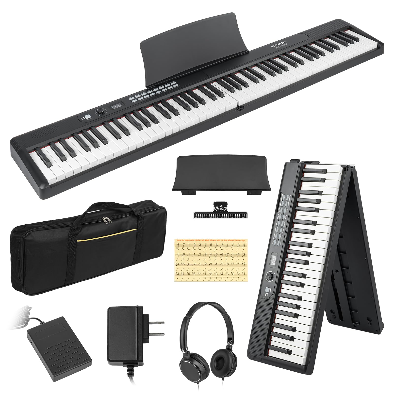 Amazon.com: STRICH 88 Key Digital Piano Foldable Full Size