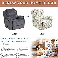 Vista 6 de Eco-Ancheng Fundas reclinables de 4 piezas, fundas para sillas reclinables, fundas elásticas para sofá reclinable, fundas ajustables