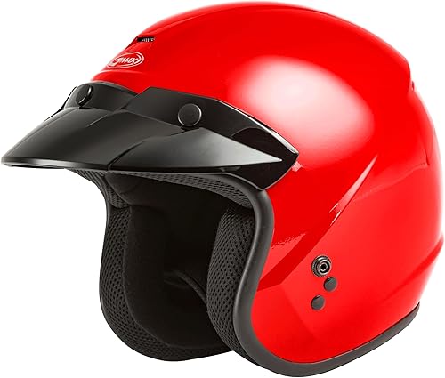 GMAX of-2 - Casco abierto aprobado por DOT para adultos y jóvenes, tamaños para motocicleta, ATV, UTV