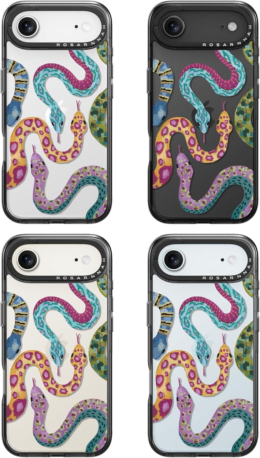 Rosarnnah for iPhone Air Case Cute - Durable Shockproof 6.6 ft Drop Impact Phone Case - Funny Snake Design for iPhone 17 Air (6.5") Black