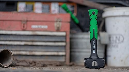 Miniatura 3 de Martillo y mazo de Hooyman con construcción resistente, mango ergonómico antideslizante con empuñadura en H, núcleo de fibra de vidrio, acero de