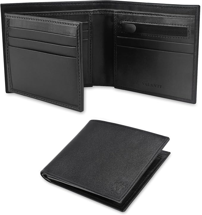 Mens Leather Wallet with Coin