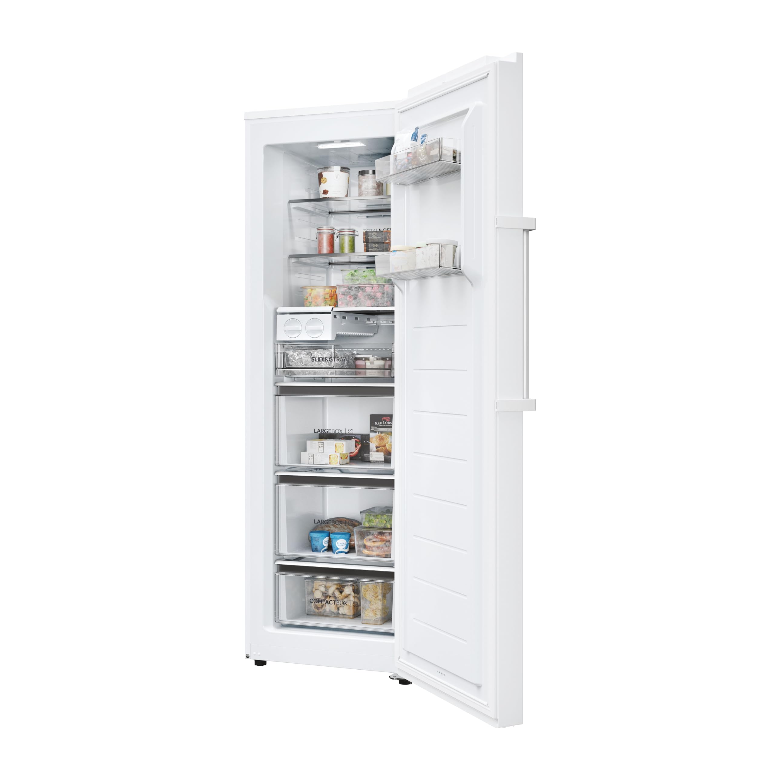 Haier Congelatore con sbrinamento automatico e macchina per cubetti di ghiaccio I Instaswitch H4F272WDH1 I Total No Frost congelatore, capacità 276 l, utilizzabile anche come frigorifero I Freezer con