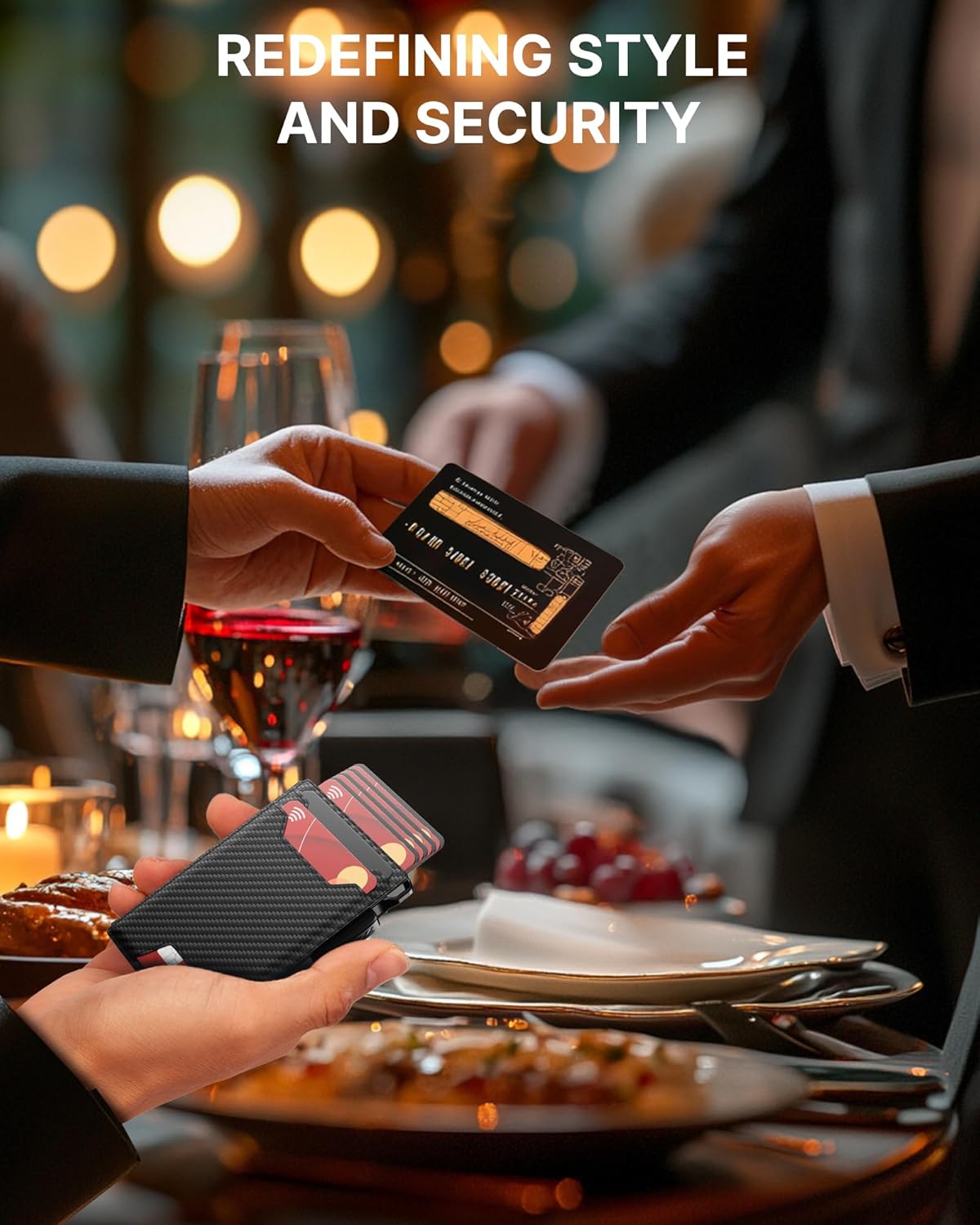 typecase Smart Wallet for Men: Metal Rfid Blocking Card Case, Ultra-Slim Bifold Wallet, Magnetic Card Holder, 9-13 Cards Capacitiy, Smart Popup Wallet for Men with Money Clip - Carbon Fiber - Image 8