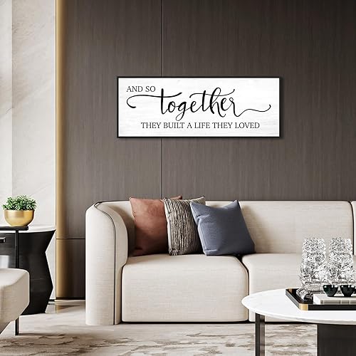 Miniatura 2 de Letrero decorativo de pared con texto en inglés "And So Together They Built A Life They Loved" (And So Together They Built A Life They Loved) Arte