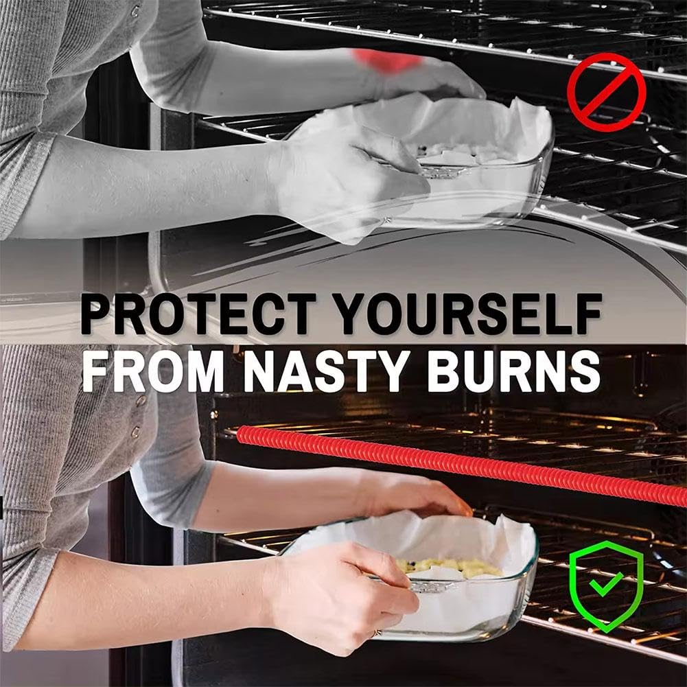 4 Protezioni Per Griglia Forno Extra Lunghe 55,9 Cm In Silicone Alimentare Anticalore