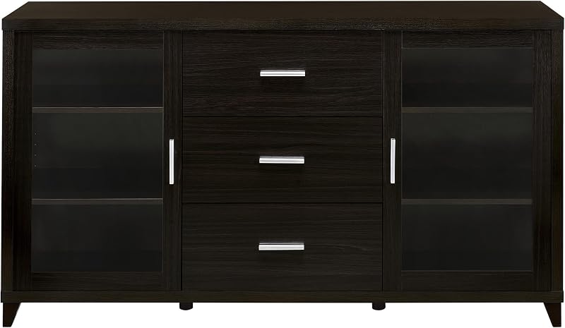4-Piece Cappuccino Entertainment Center with Storage, Engineered Wood image 4