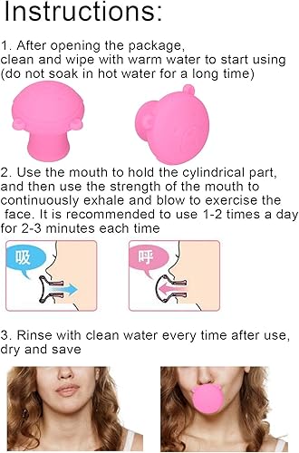 Miniatura 3 de Ejercitador facial, yoga facial para apretar la piel firme, ejercitador de mandíbula, dispositivo de ejercicio de respiración de doble barbilla,