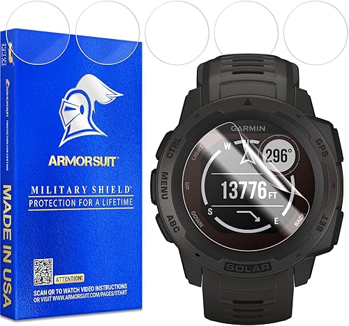 Miniatura 26 de ArmorSuit Paquete de 6 protectores de pantalla para Garmin Forerunner 265 (1.812 pulgadas) MilitaryShield HD Clear Film – Fabricado en Estados