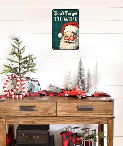 Miniatura 5 de Cartel de hojalata de baño con texto en inglés "Don't Forget to Wipe con texto en inglés "Don't Forget to Wipe", para decoración de baño, regalo de