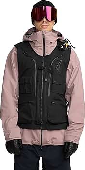 Volcom Men's Iguchi Slack Snowboard Vest – Utility Vest with Probe