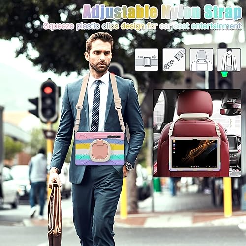 Miniatura 222 de Funda resistente para Galaxy Tab S10 Ultra 2024/S9 Ultra 2023/S8 Ultra 2022, funda híbrida resistente con soporte para bolígrafo S, funda a prueba