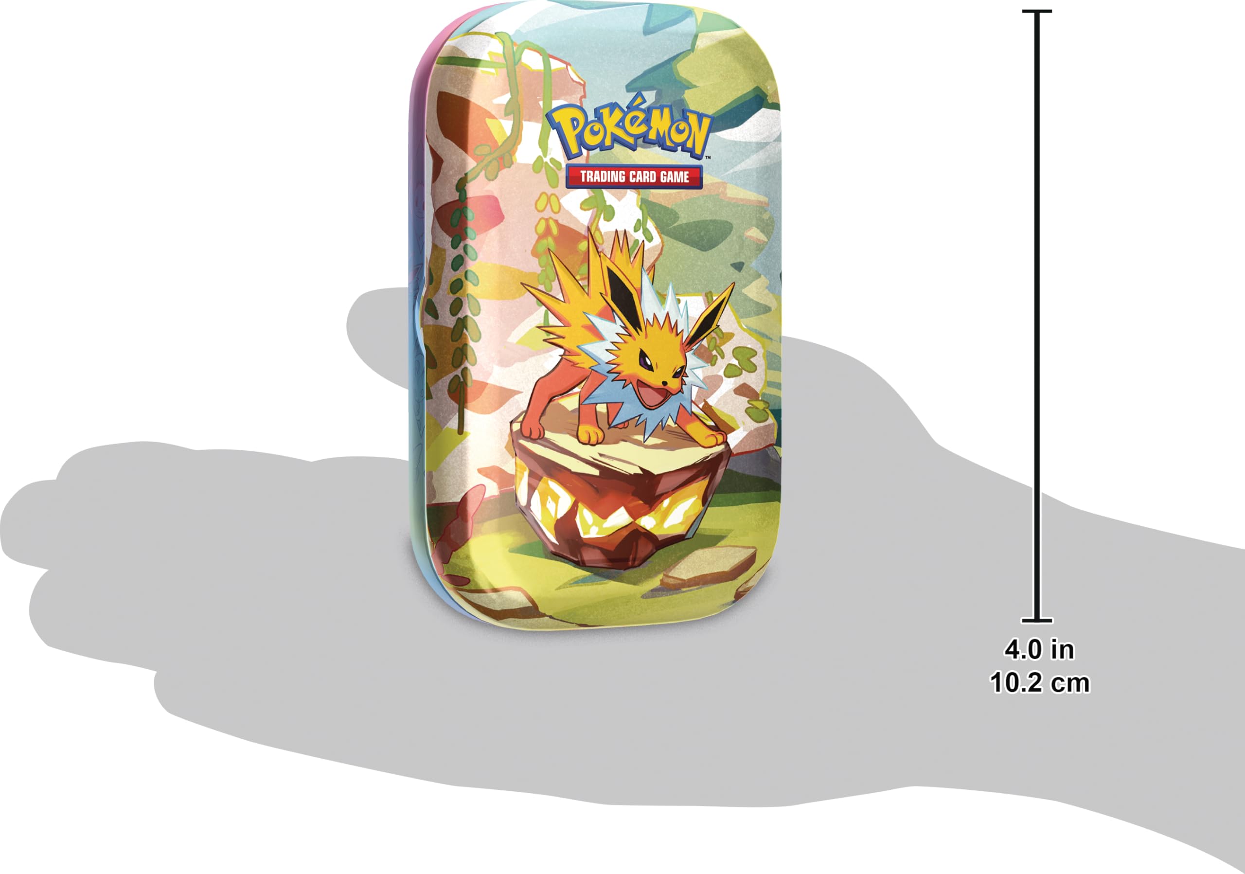 Pokémon - Gra karciana kolekcjonerska: Mini-Tin-Box Karmesin & Purpur – Pryzmatyczne zmiany: Blitza (2 boosterpacks i 1 moneta)