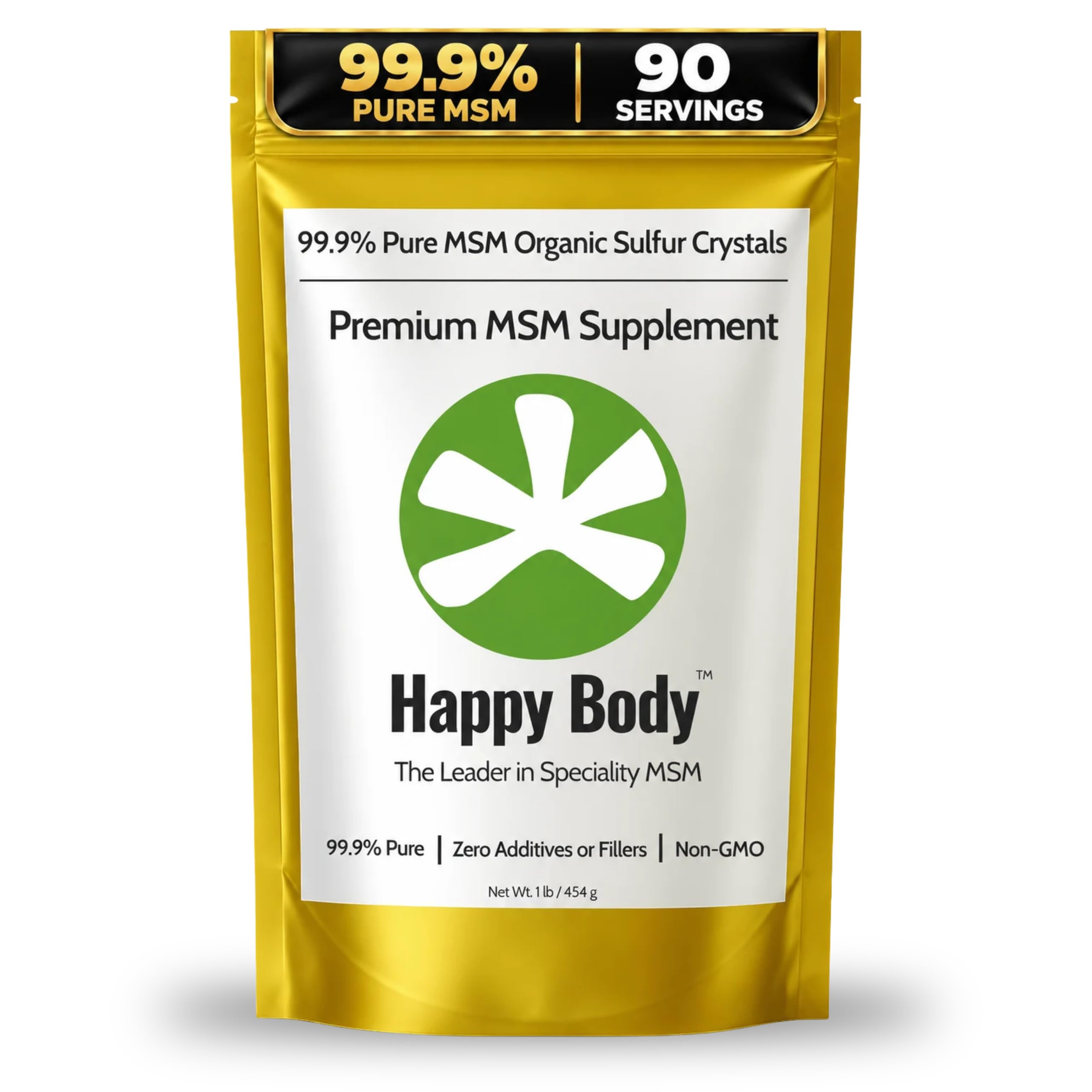 Organic Sulfur Crystals - 99% Pure MSM Crystals, Premium MSM Supplement - Εξαιρετική ποιότητα και απορρόφηση. 1 LB πακέτο.