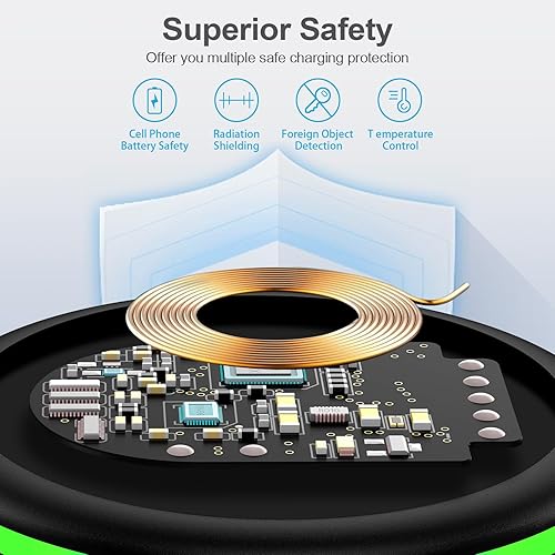 Miniatura 6 de Wireless Charger Pad Fast Charging Stand for Samsung Galaxy S25 EdgeS25 UltraS25S24S23,15W Android Phone Wireless Charger Station with Power Adapter