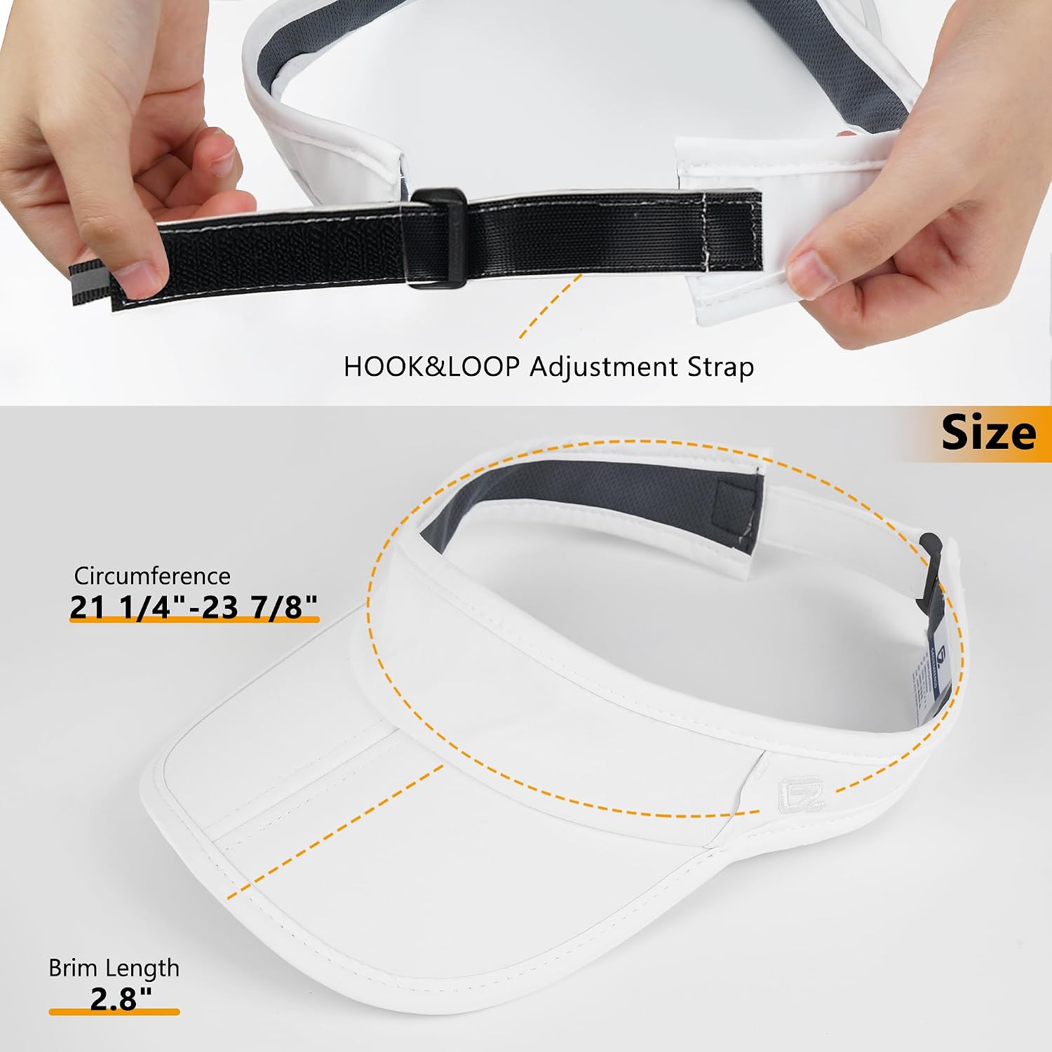 GADIEMKENSD Foldable Sun Visor Hat UPF 50+ Lightweight Adjustable
