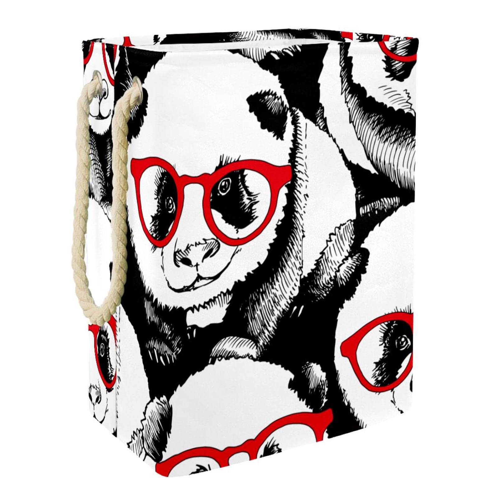 Panier à linge imperméable panda dans la salle de bain des enfants