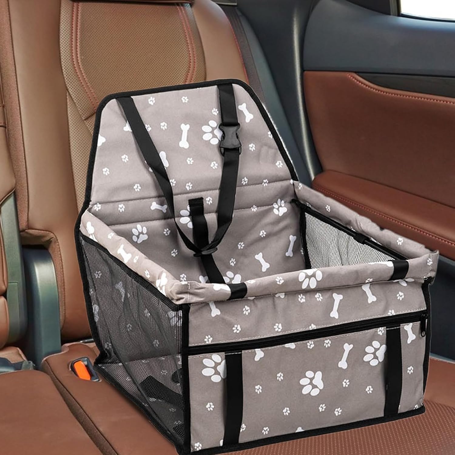 Car Seat for Small Dogs - Car Seat and Pet Travel Bed with Pockets - Washable Cover Travel Accessories for Pets Daily Walks Travel Vet 4