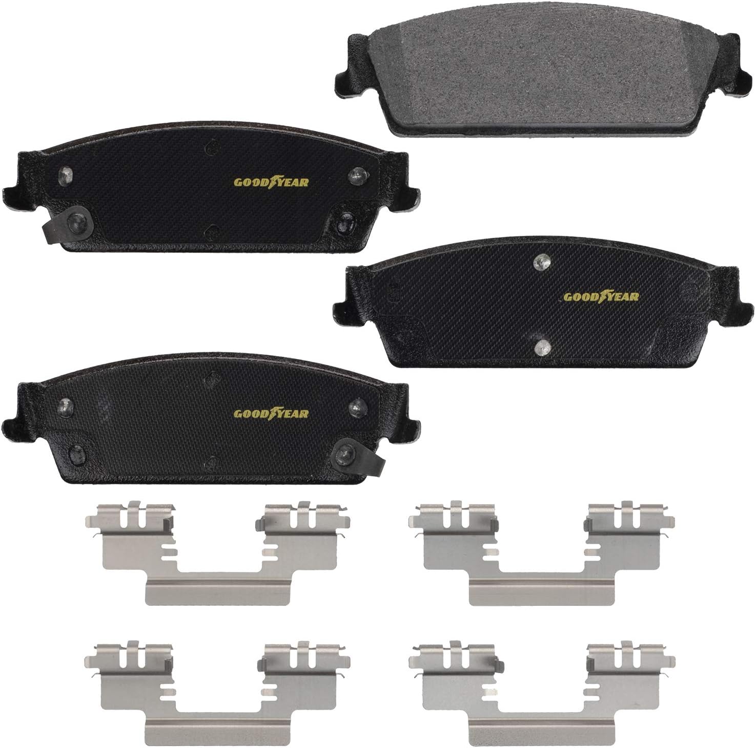 Goodyear Brakes GYD1194 | Carbon-Ceramic Rear Brake Pads fit Cadillac Escalade 20-07, Escalade ESV 20-07, Escalade EXT 13-07; Chevrolet Avalanche 13-07, Cheyenne 19-07 & More - See Applications Below