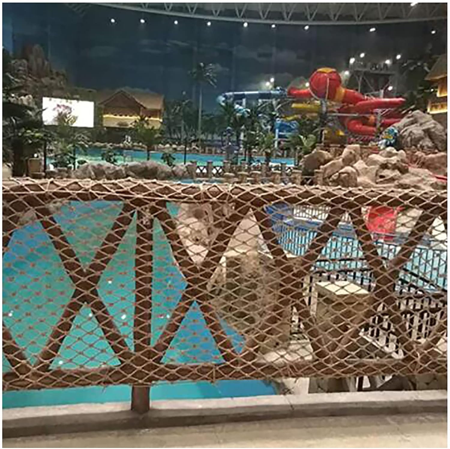 Stair Safety Netting for Kids - 4x8m Outdoor Climbing Cargo Rope Net, 6mm Mesh Playground Safety Net, Ideal for Play Areas and Backyard Adventures