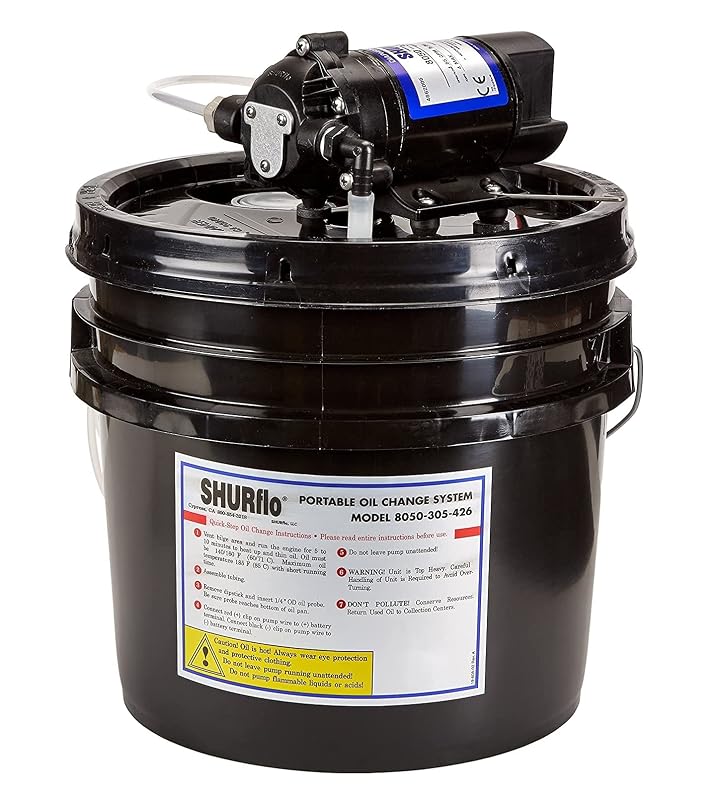 Bomba de troca de óleo e preparação para inverno SHURFLO 8050-305-426 com tanque de 11,4 L