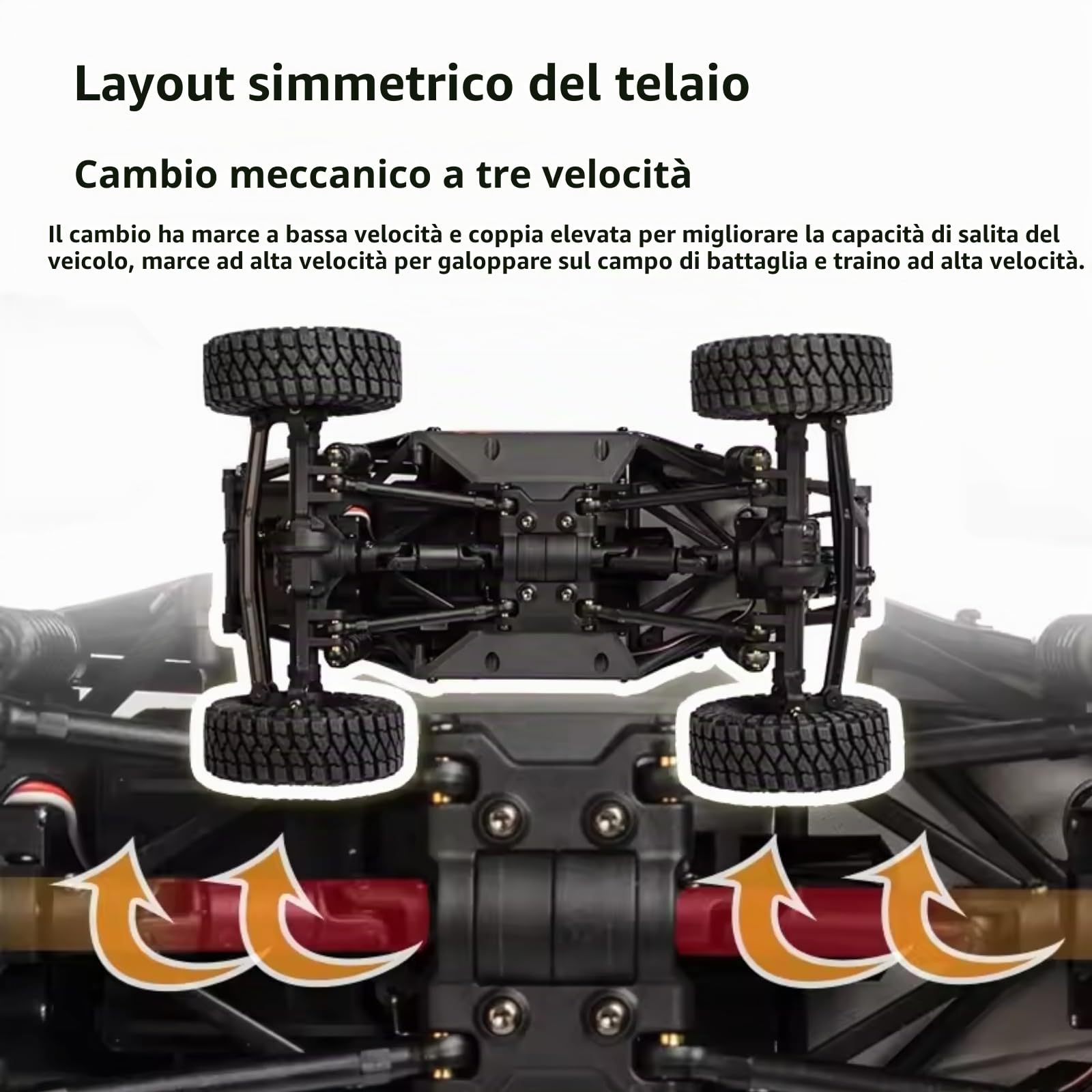 Auto RC Crawler 1/24 UDI RC UCX2405PRO 4wd Mini Climb Racing Motore brushless 4 ruote sterzanti Trasmissione a 3 velocità Giocattolo RTR (giallo)