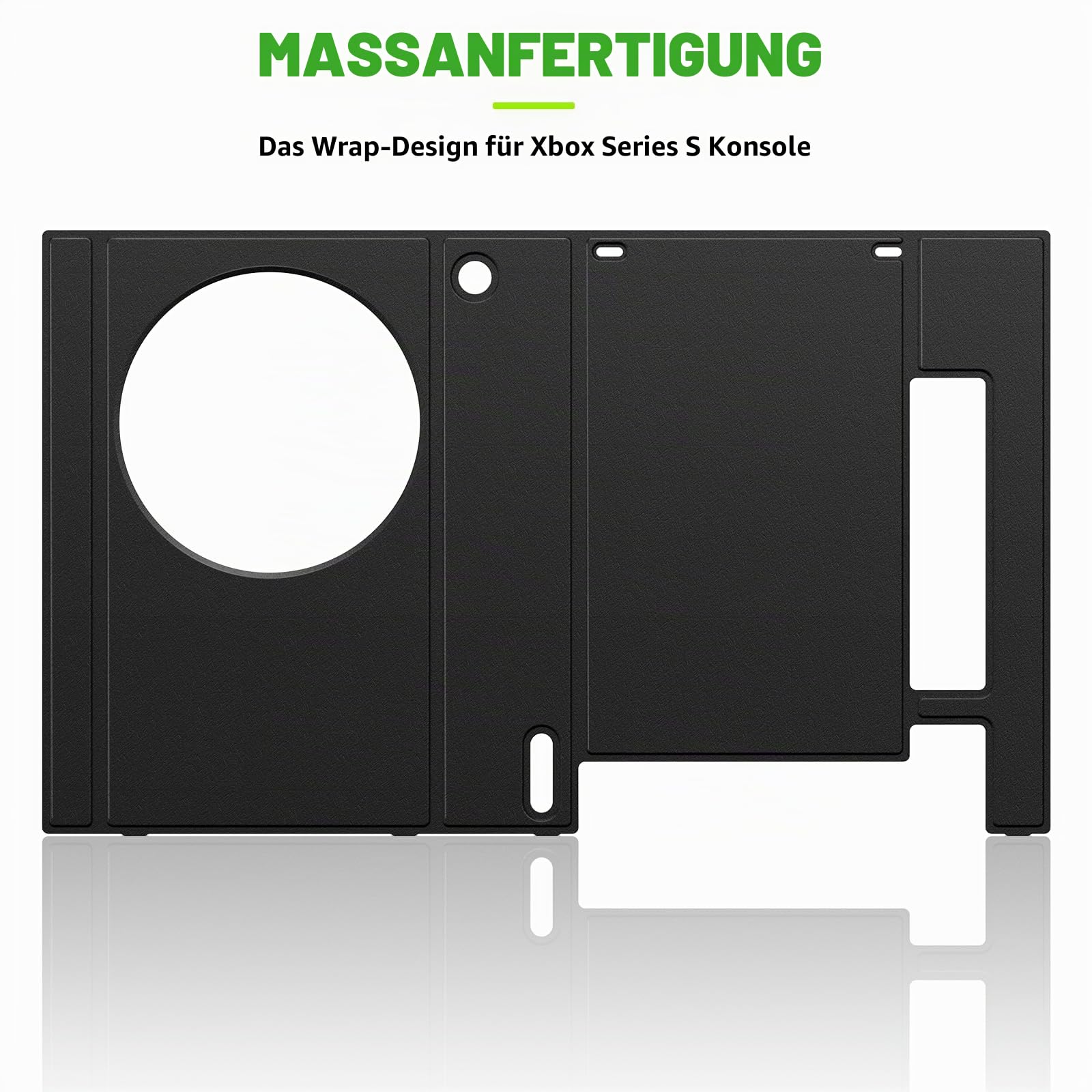 WOLIBEAR Magnetische Smart Wraps für Xbox Series S Konsole, Vollschutz Schutzhülle Case für Xbox Series S Zubehör mit Premium PU Leder und weichem Innenfutter - Schwarz