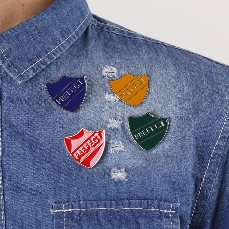 Image of Ximimark 4 PCS 4 Colors Personality Prefect Letter Cartoon Enamel Metal Pin Jewelry Fashion Badge Brooch Women Men Set Pins Gift