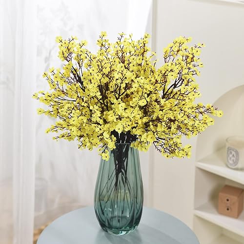 Miniatura 47 de 15 piezas de flores artificiales de seda artificial de tacto real, ramos florales de bricolaje, decoración de bodas, fiestas, arreglos de blanco