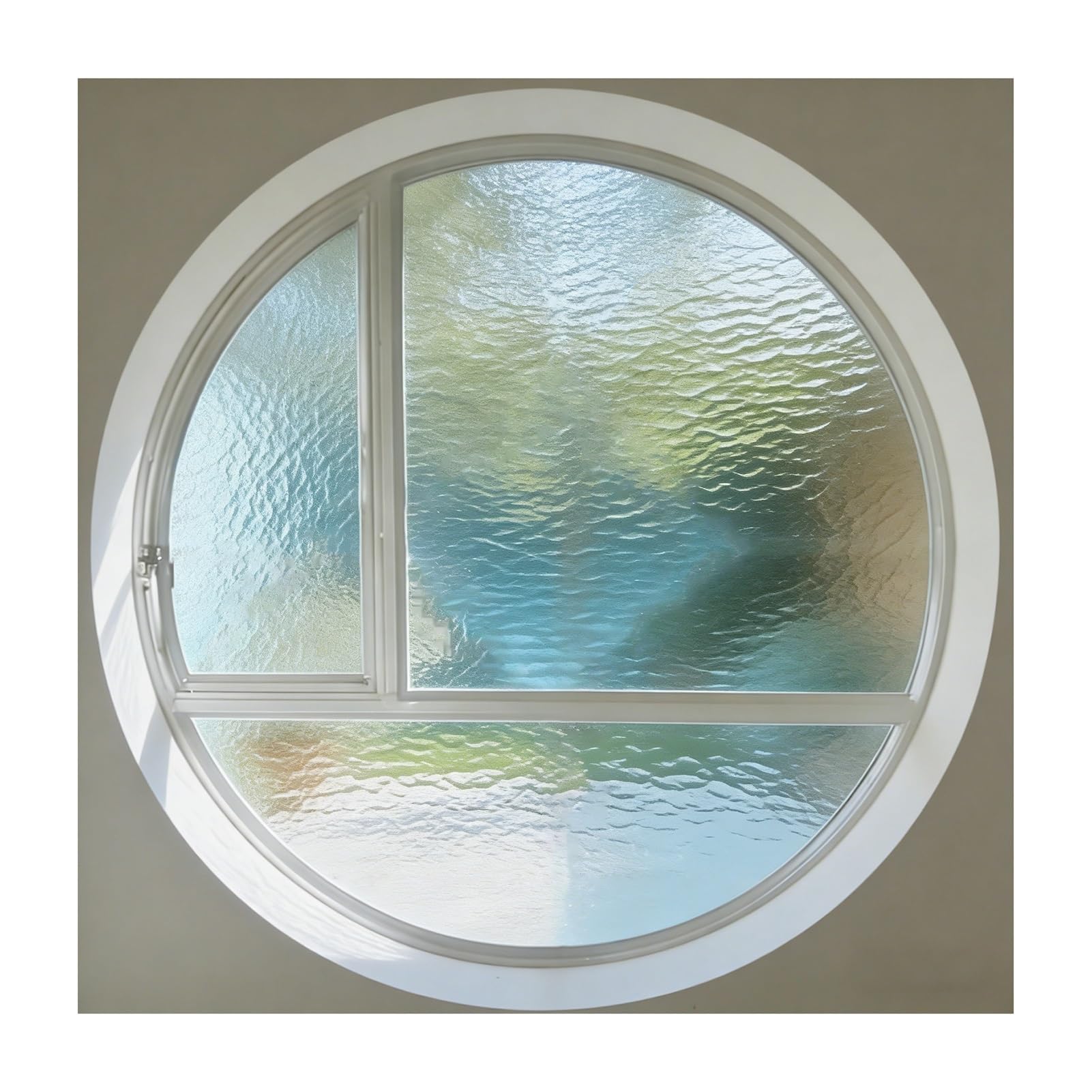 Modern Round Window, Aluminum Alloy Frame, Tempered Glass, Easy Installation for Kitchen, Bedroom, Balcony, Lighting and Ventilation