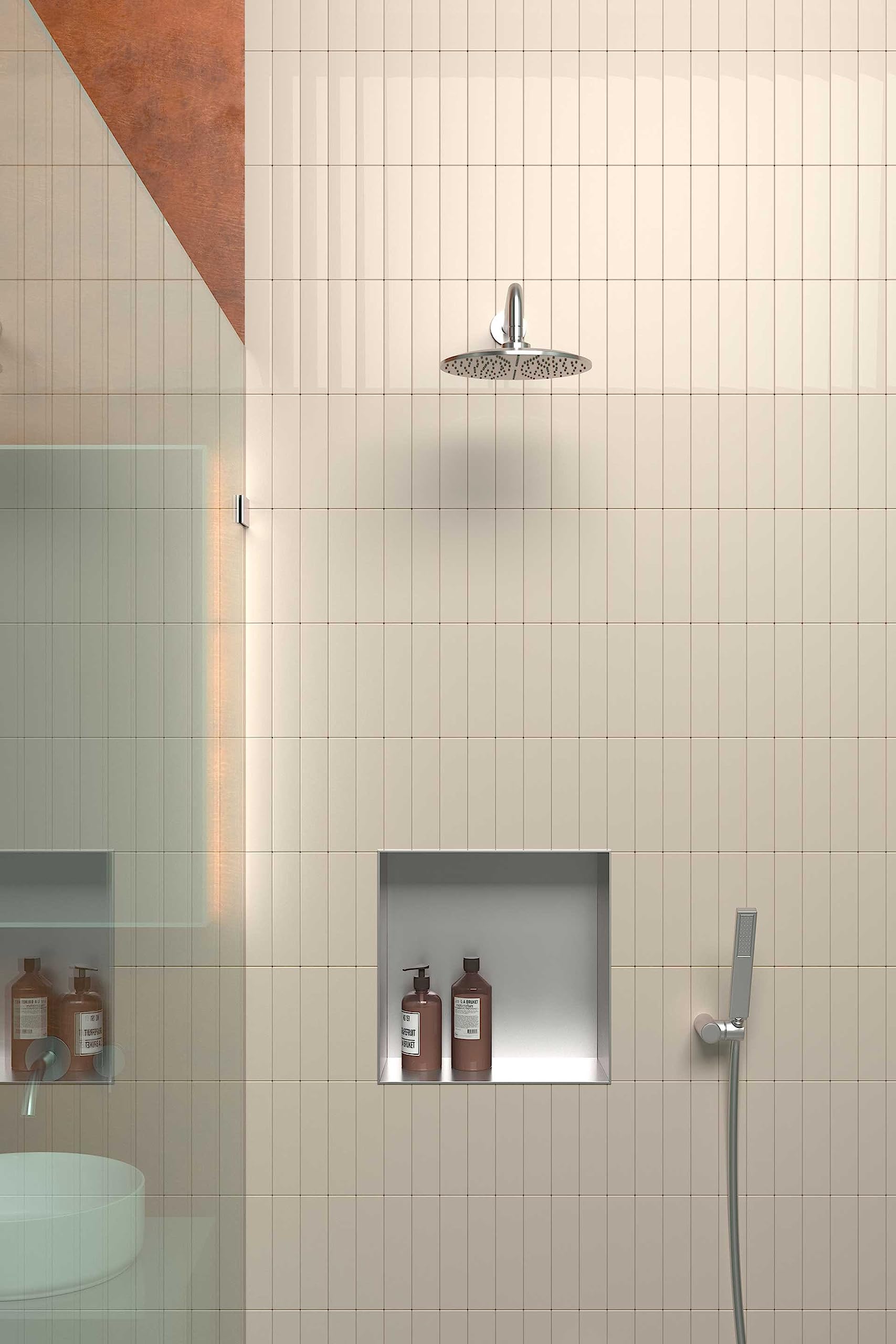 Nicchia da Doccia da Incasso 30x30x7 cm | Acciaio Inossidabile | Mensola da Parete per Bagno | Design Moderno | Resistente all'Umidità | EUROSANIT