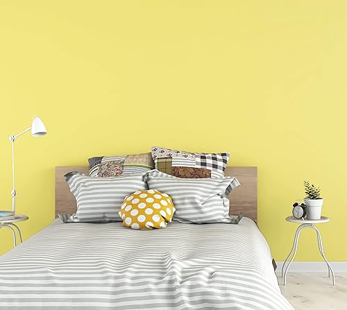 Miniatura 7 de Ismoon Papel tapiz de color amarillo limón para despegar y pegar, papel de contacto amarillo limón de 15.7 x 118 pulgadas, papel tapiz autoadhesivo