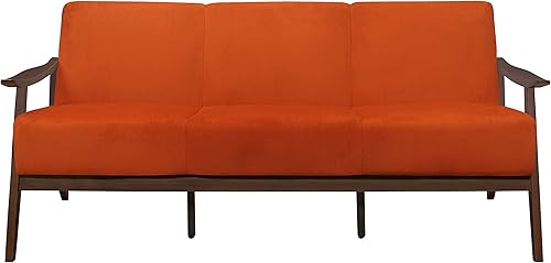 Miniatura 25 de Lexicon Savry - Silla decorativa con brazo de madera de tela de 29 pulgadas de ancho, color naranja Naranja,Marrón claro,Gris