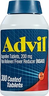 Advil Pain Reliever and Fever Reducer, Pain Relief Medicine with Ibuprofen 200mg for Headache, Backache, Menstrual Pain and Joint Pain Relief - 300 Coated Tablets