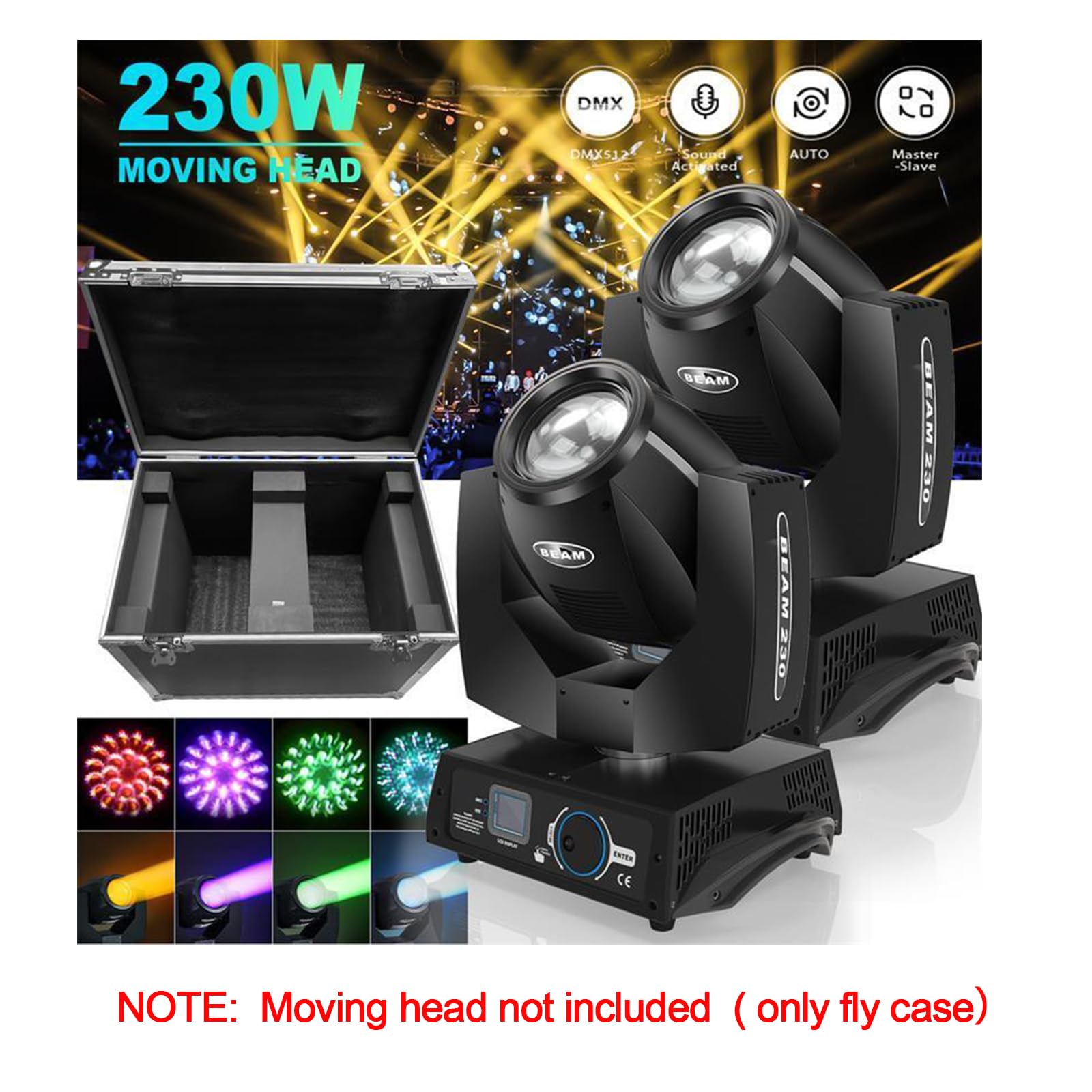 Flycase 2 IN 1 Flight Case pour 230W 7R Lyre LED Lumière Transport