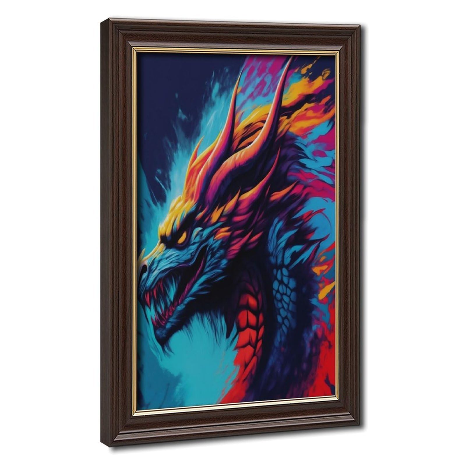 Bareronor Game Color Dragon Poster Canvas Poster Bedroom Decor Landscape Office Room Decor Gift 20" L X 30" W