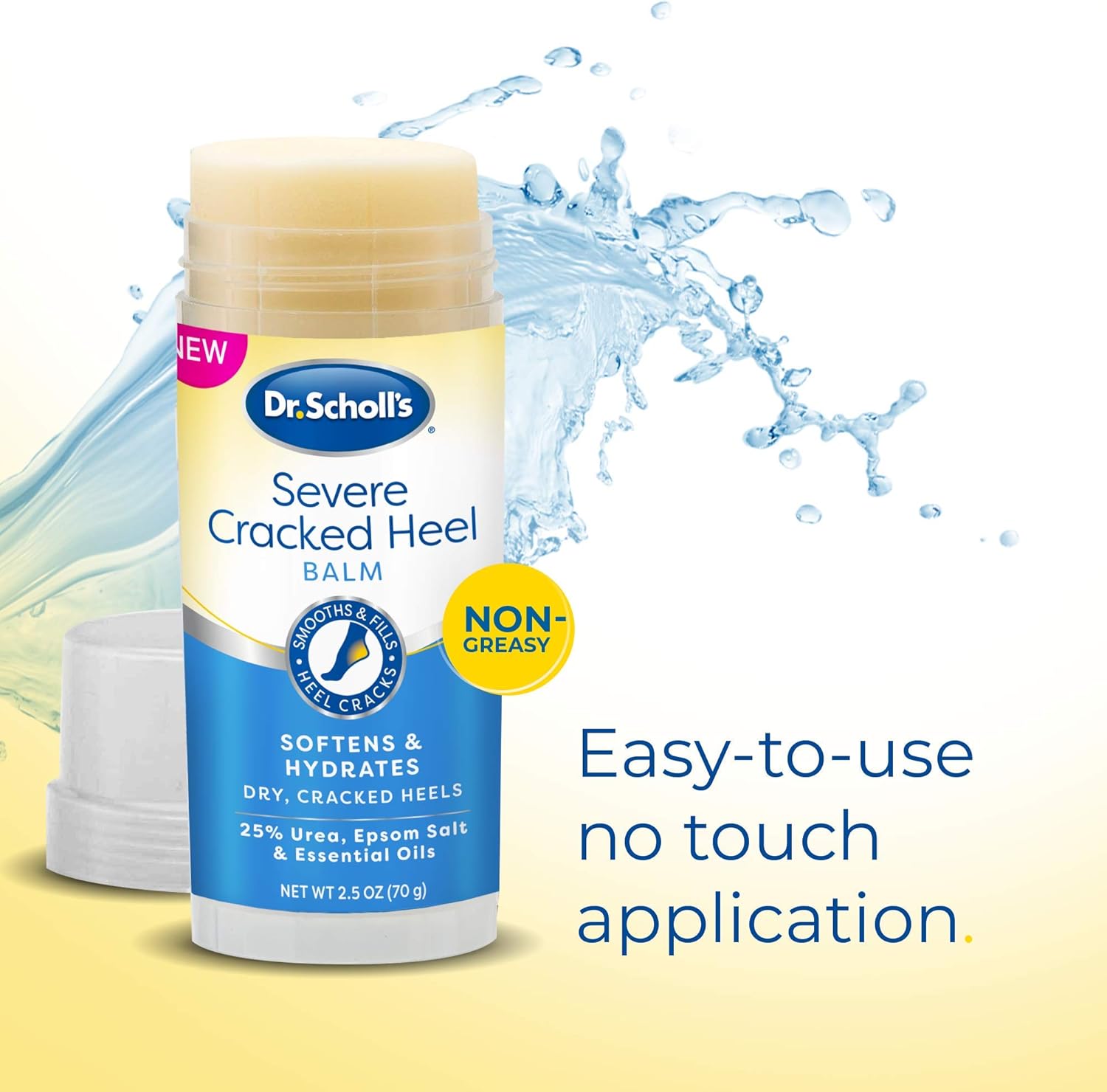 Dr. Scholl's Cracked Heel Repair Balm 2.5oz, with 25% Urea for Dry Cracked Feet, Heals and Moisturizes for Healthy Feet : Everything Else