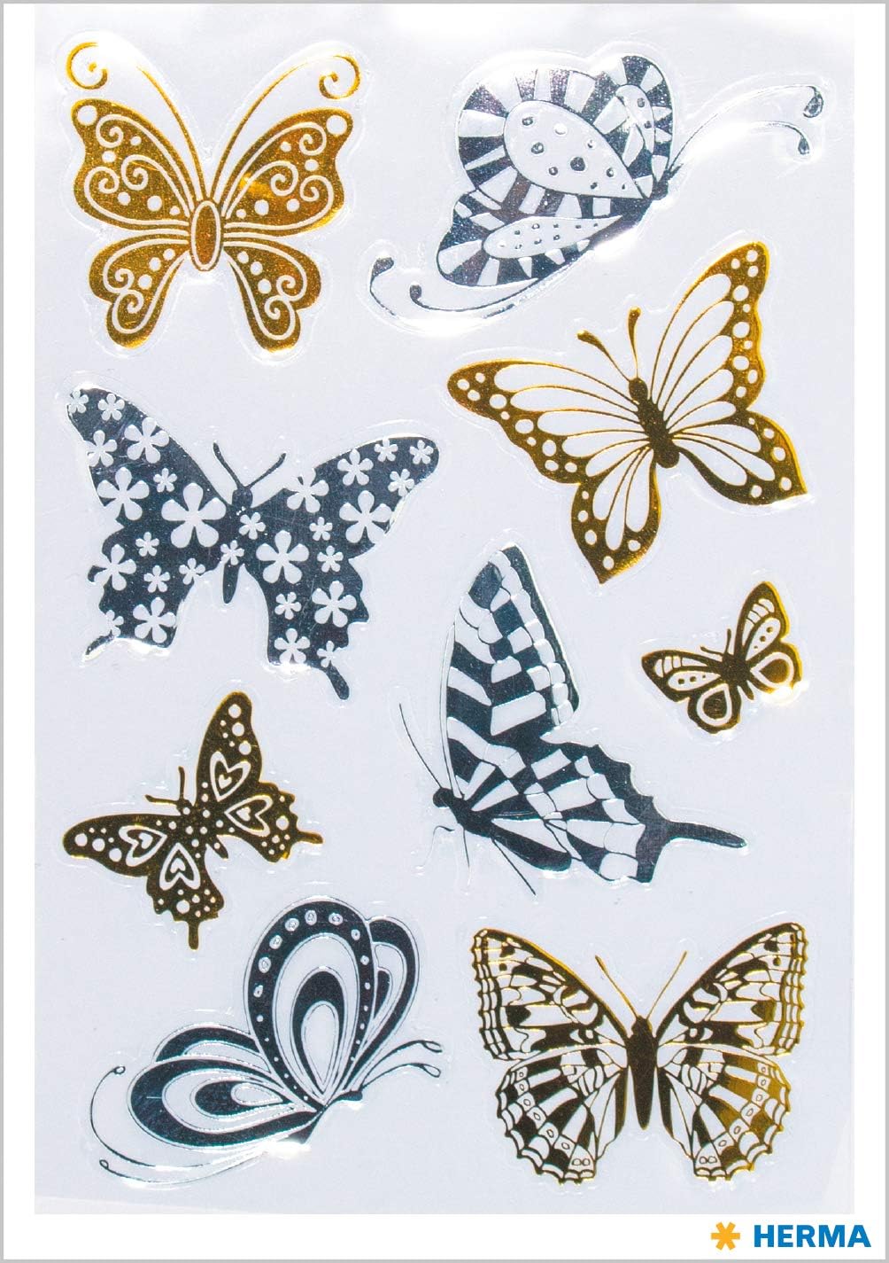 HERMA 15561 Creativ Sticker, Butterflies (9 Stickers, Foil, Glossy), Self-Adhesive - Image 3