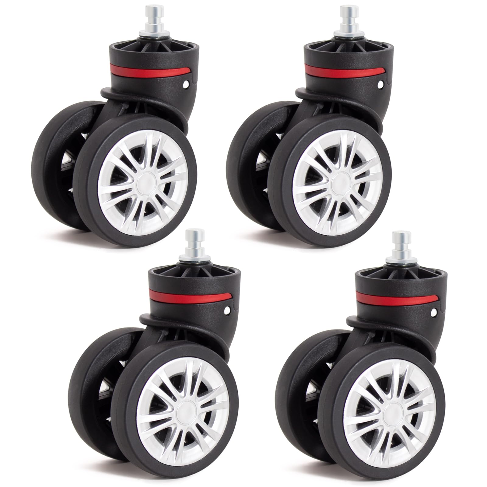 Todeco 4 Pièces Roues de Valise à Bagages, Non-universel, Uniquement pour les bagages Todeco, roulettes pivotantes durables pour Bagages, Roues de Rechange pour valises